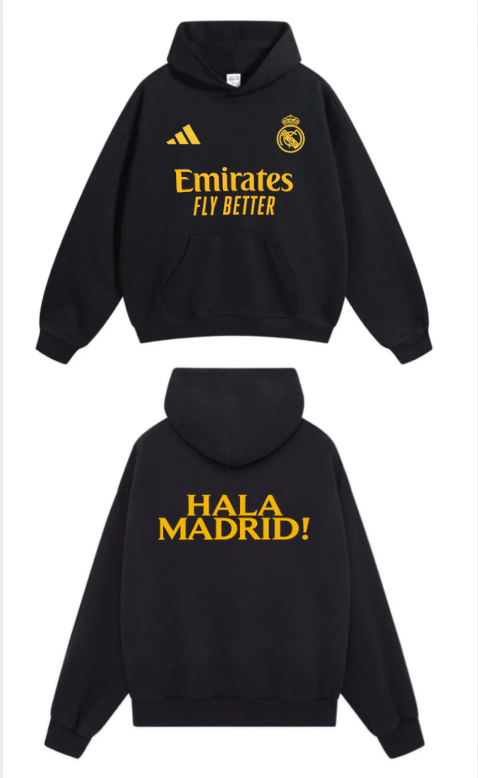 Real Madrid Hoodie - Black V1
